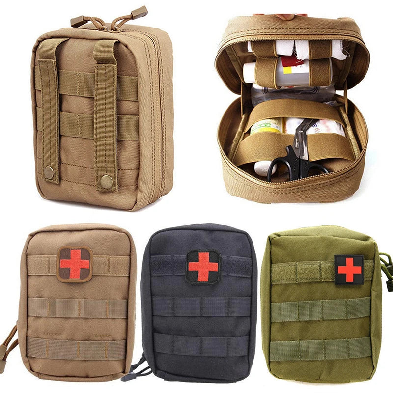 Survival Pouch Outdoor Medical Box Large Size SOS Bag/Package Tactical First Aid Bag Medical Kit Bag Molle EMT Emergency Peaceful Pleasures Health and Wellness