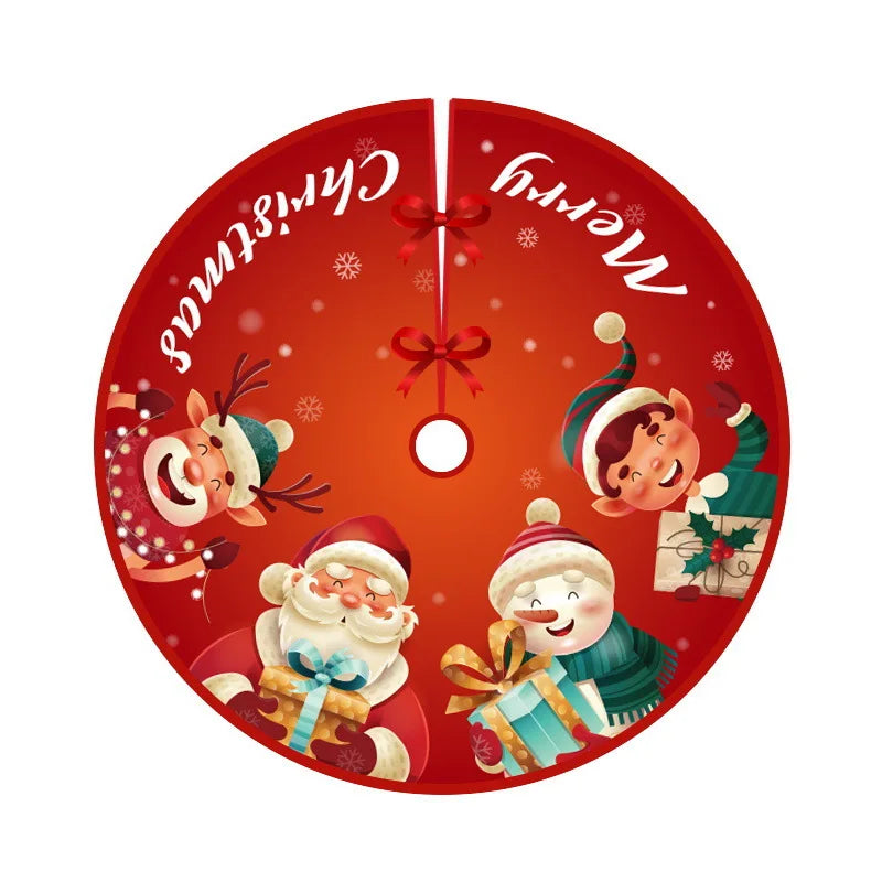 Large Round Christmas Tree Mat Non-Slip Floor Mat Carpet Home Decor Rugs Suitable for Living Room Study Peaceful Pleasures Health and Wellness Z3 34 006