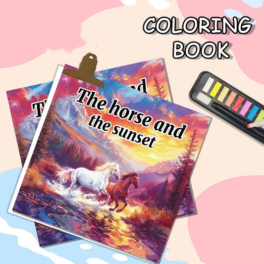 Bview Art Magical World Horses Coloring Book Graffiti Painting Peaceful Pleasures Health and Wellness