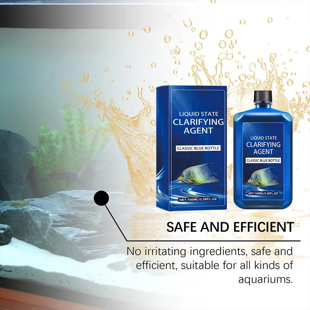 1/2pcs 100ml Aquarium Fish Tank Water Purifier Clear Water Quality Fish Supplies Algae Remover Fish Tank Cleaning Water Purifier Peaceful Pleasures Health and Wellness