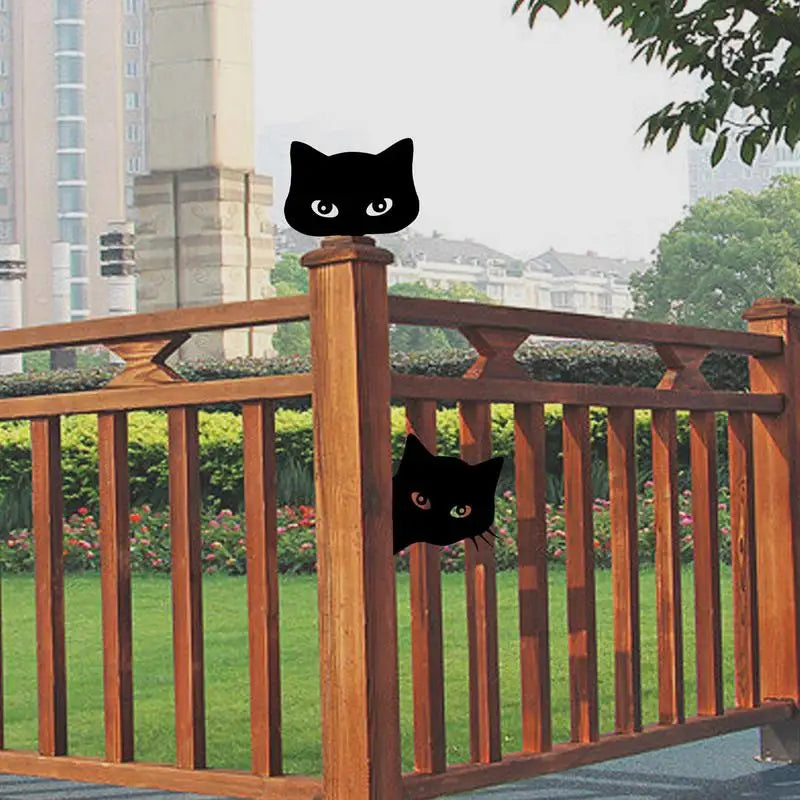 Metal Cat Yard Stakes | Decorative Hollow Kitten Garden Statues