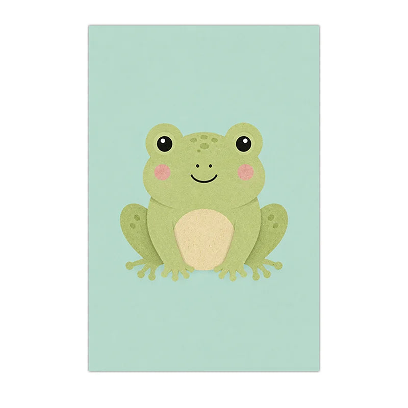 Nursery Animal Wall Art Cute Wildlife Canvas Painting Nordic Poster Print For Kids Bedroom Wall Decor Peaceful Pleasures Health and Wellness 19 15x20cm No Frame China Mainland