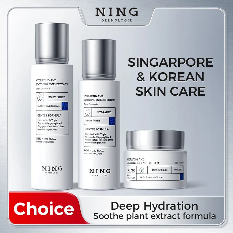 Korean Skincare Set – 8D Hyaluronic Acid Toner Lotion Cream
