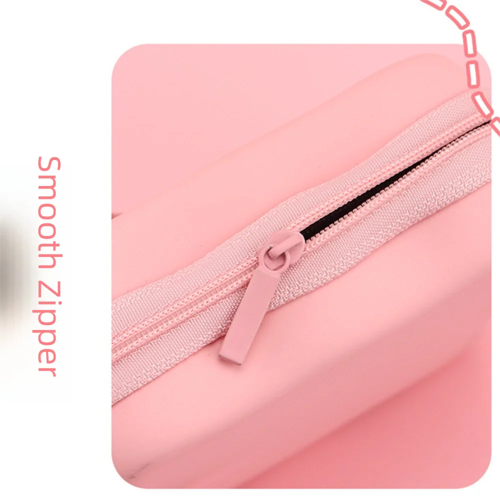 3D Heart Zipper Pouch – PU Leather Cable & Accessories Bag