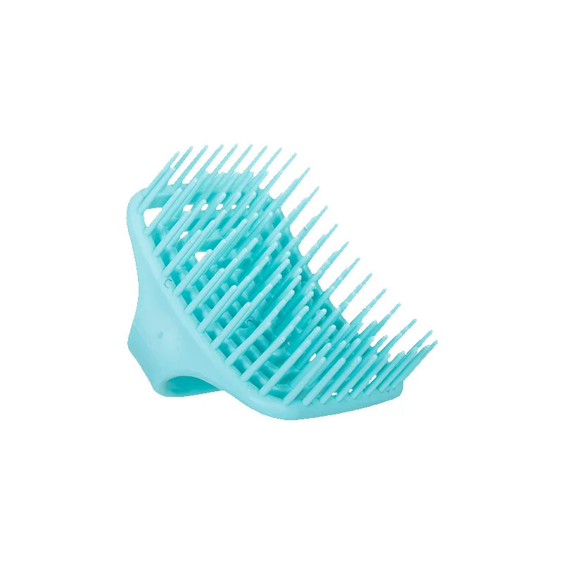 Silicone Scalp Massage Brush – Shampoo Hair Cleaning Comb Scalp Massage Brush Peaceful Pleasures Health and Wellness Blue