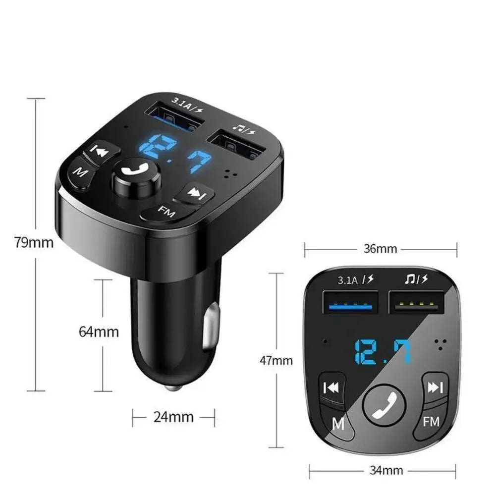 Car Mp3 Player Dual Usb Fast Charger Fm Bluetooth Receiver Bluetooth Compatible 5.0 Fm Transmitter Usb Flash Drive Plug Car Kit Peaceful Pleasures Health and Wellness
