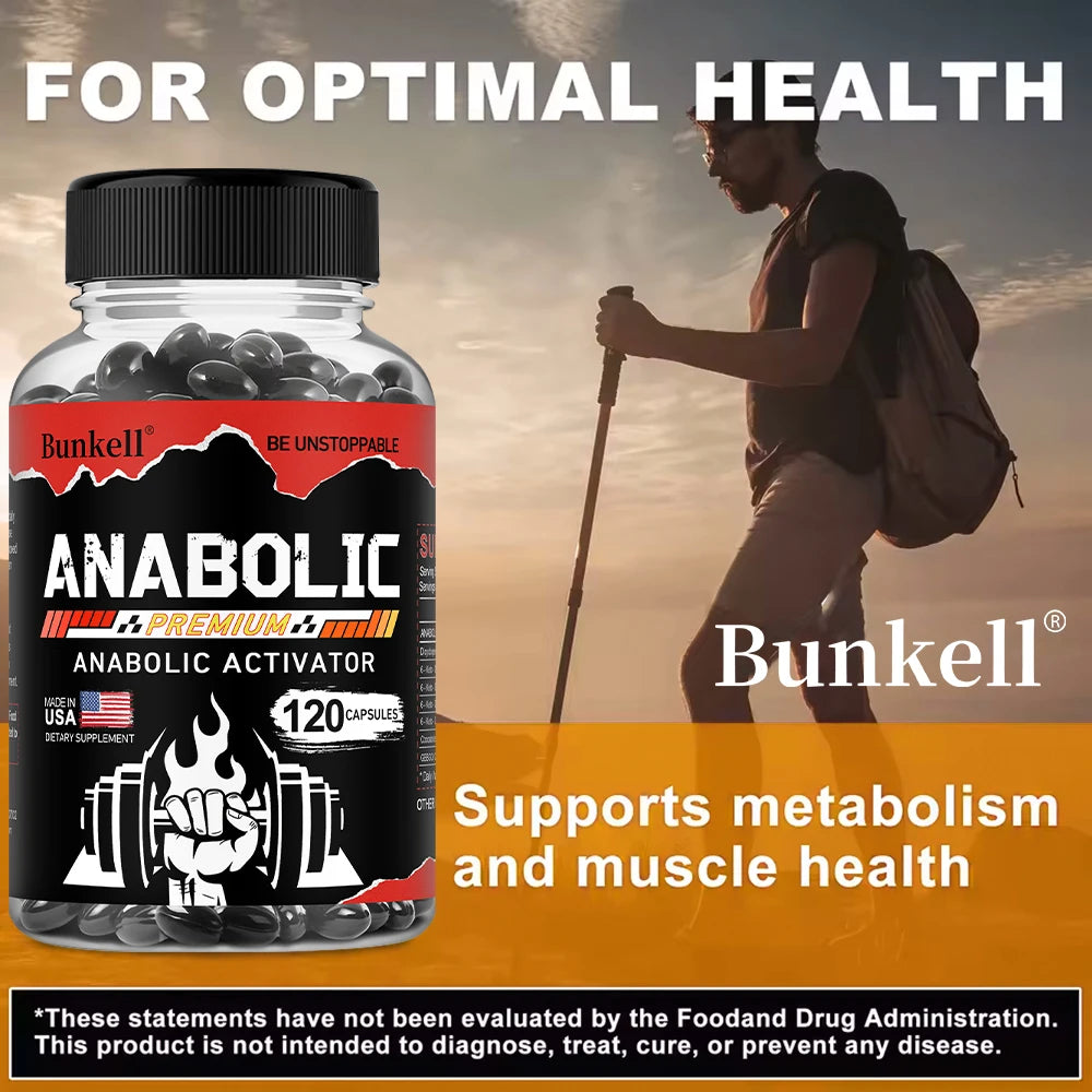 Men’s Muscle Builder Capsules - Lean Muscle Growth, Strength, Endurance & Recovery, Anabolic Activator, 30/60/120 Capsules Peaceful Pleasures Health and Wellness