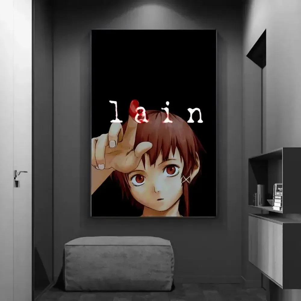 Serial Experiments Lain Anime Canvas Poster | Retro Wall Art