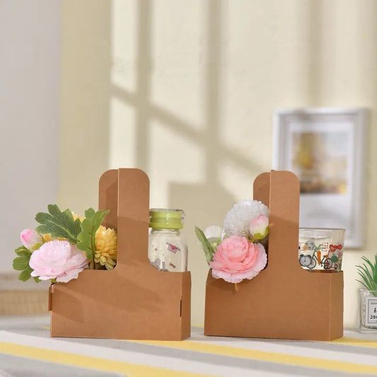 Kraft Paper Flower Box – Bouquet Gift & Takeaway Holder Flower Gift Box Oasis Select