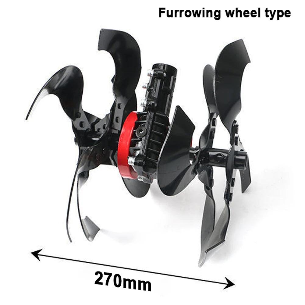 Multifunctional Lawn Mower Grass Trimmer Accessory with Interchangeable Blades Soil Loosening/Trenching/Weeding Wheel Optional Peaceful Pleasures Health and Wellness