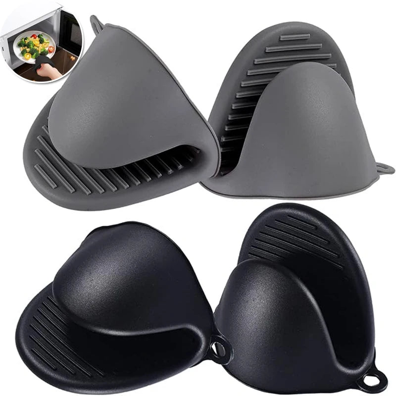 2-Pack Silicone Oven Mitts | Heat-Resistant Mini Pot Holders
