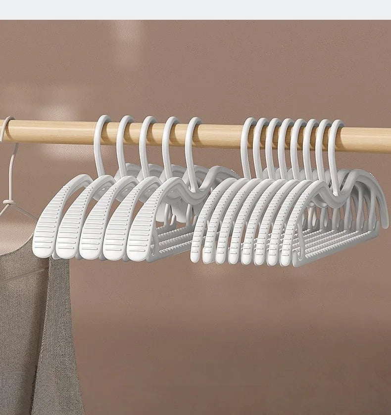 10-Pack Wide Shoulder Non-Slip Clothes Hangers | Space-Saving Clothes Hangers Peaceful Pleasures Health and Wellness