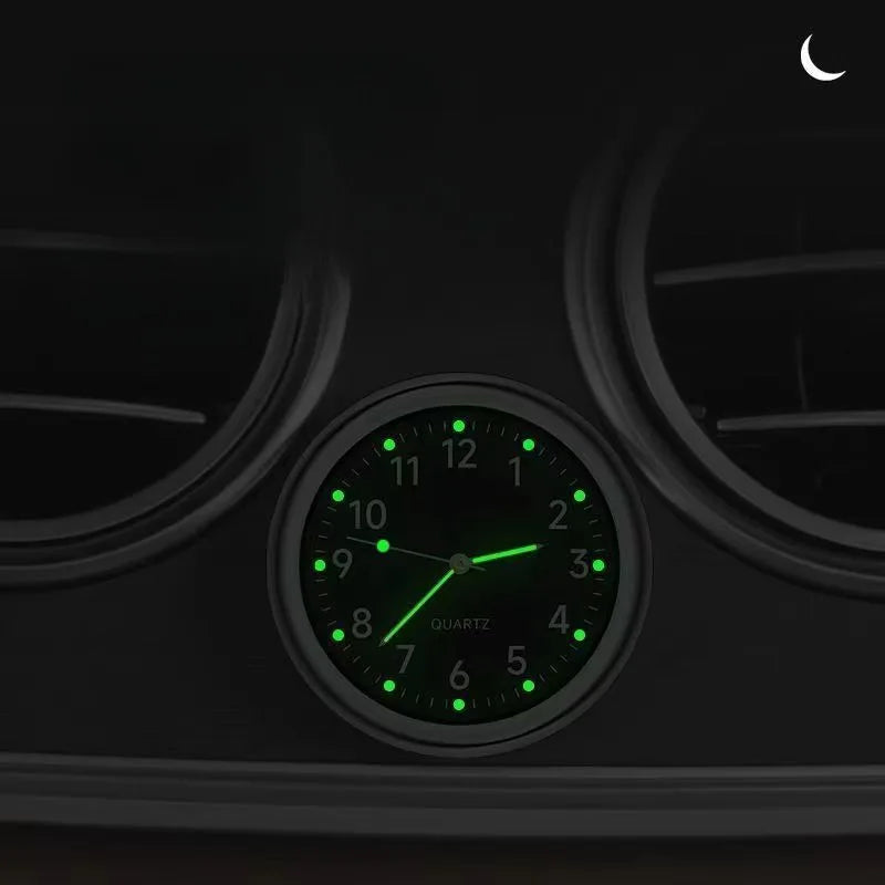1pc Glow Decorative Car Clock Mini Quartz Watch for Car Decoration Peaceful Pleasures Health and Wellness