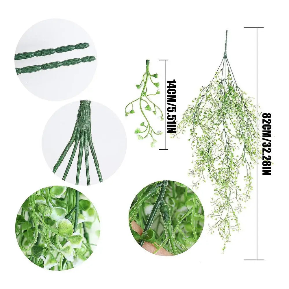 Artificial Flower Garland Fake Vine Wall Decor – 82cm Artificial Vine Garland Peaceful Pleasures Health and Wellness White China Mainland