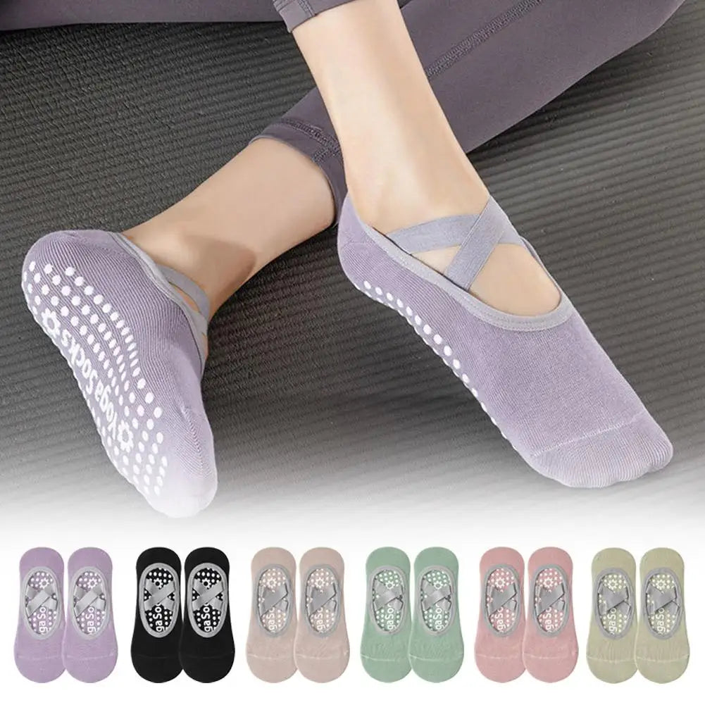 Anti-Slip Yoga Socks for Women - Breathable Backless Grip Socks for Ballet, Pilates, Barre & Dance Non-Skid Sports Socks Peaceful Pleasures Health and Wellness