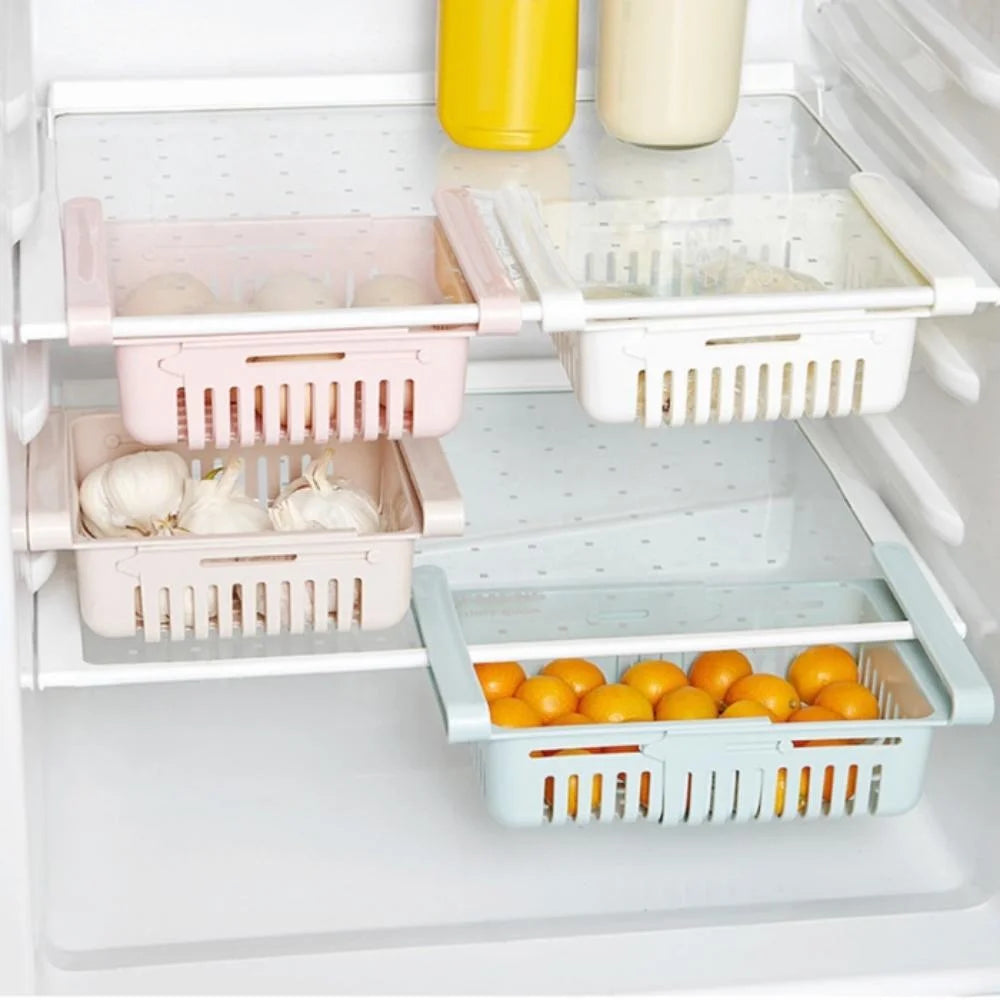 Expandable Fridge Drawer Organizer – Pull-Out Shelf Storage Rack Fridge Shelf Organizer Peaceful Pleasures Health and Wellness