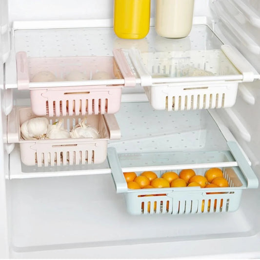 Expandable Fridge Drawer Organizer – Pull-Out Shelf Storage Rack Fridge Shelf Organizer Peaceful Pleasures Health and Wellness