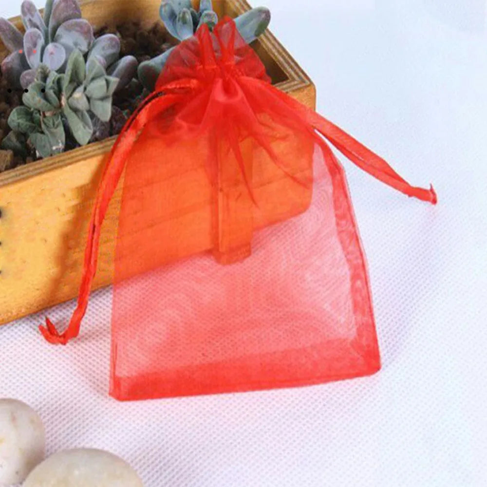 100-Pack Organza Fruit Protection Bags with Drawstring | Grape Covers