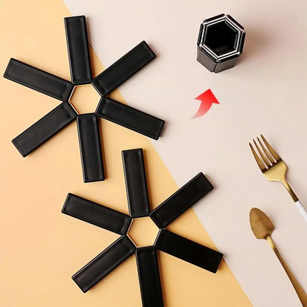Foldable Expandable Trivet & Heat Insulation Mat | Non-Slip, Hanging Hole – Pot Pad & Placemat