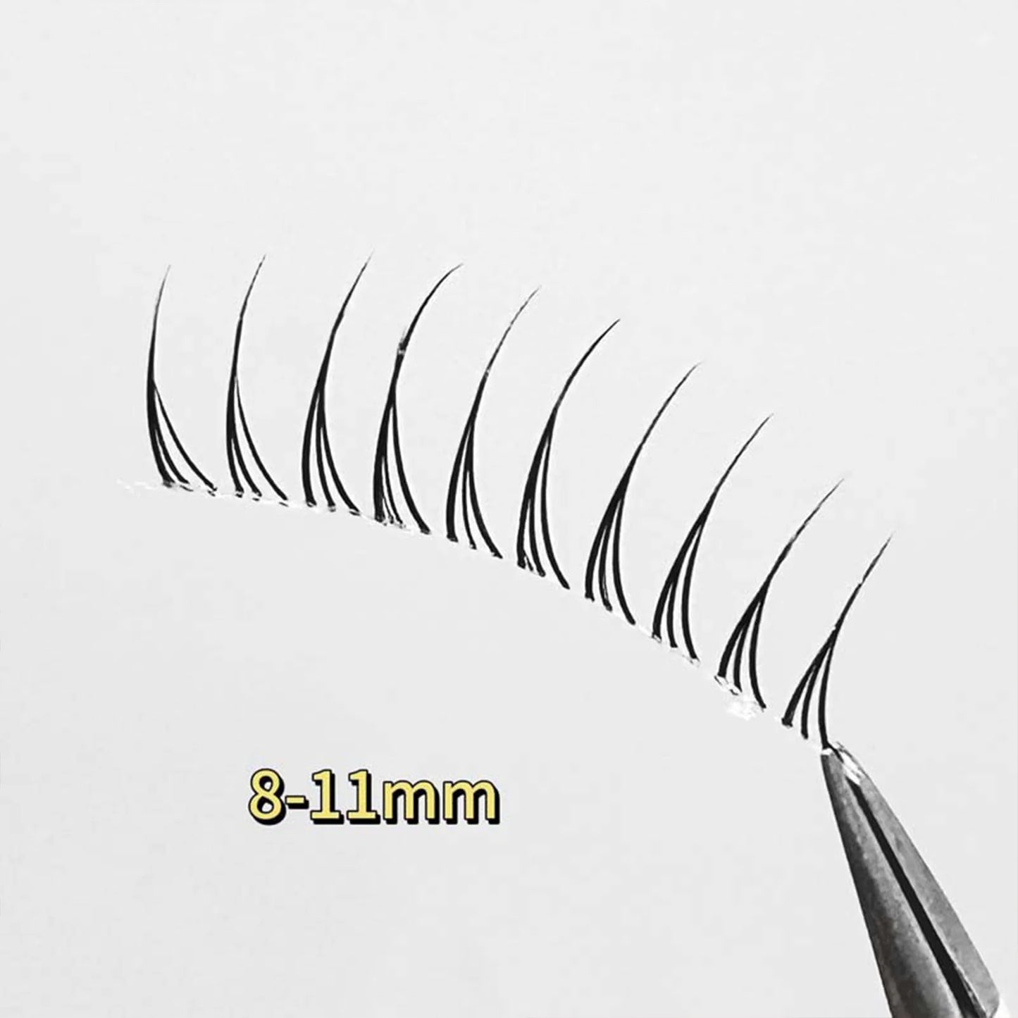 Korean Natural False Eyelashes 8-11mm K-Pop Strip Lashes 5 Pairs