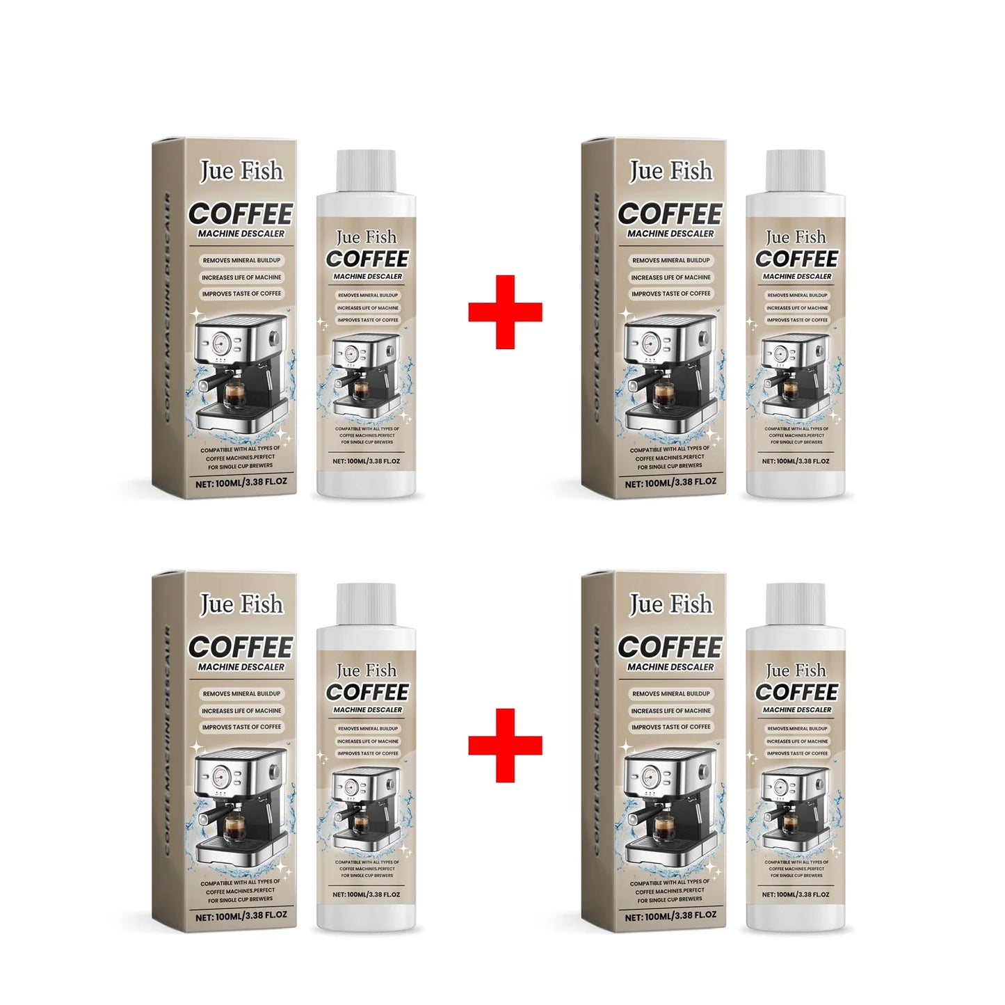 Jue-Fish Coffee Machine Descaler & Cleaner 100ml