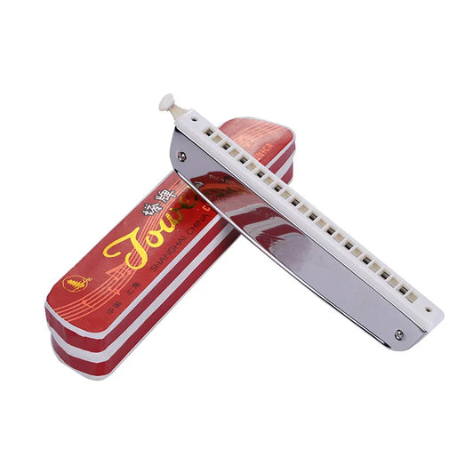 Oriental 24 Hole Chromatic Harmonica M1015 Adult Student Beginner Peaceful Pleasures Health and Wellness