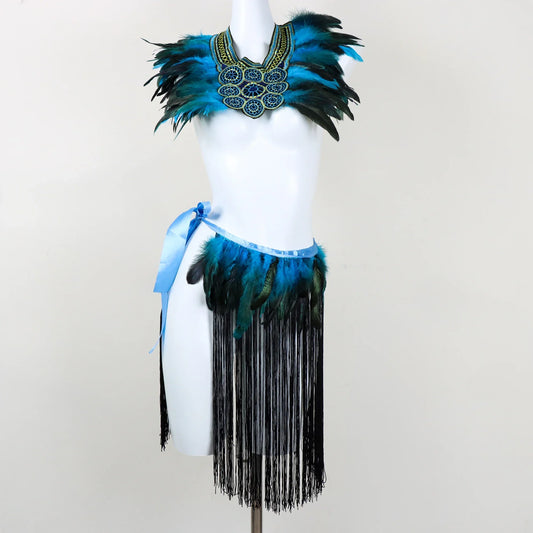 Cosplay Punk Goth Feather Collar Shoulder Women Lace Bolero Jacket Peaceful Pleasures Health and Wellness