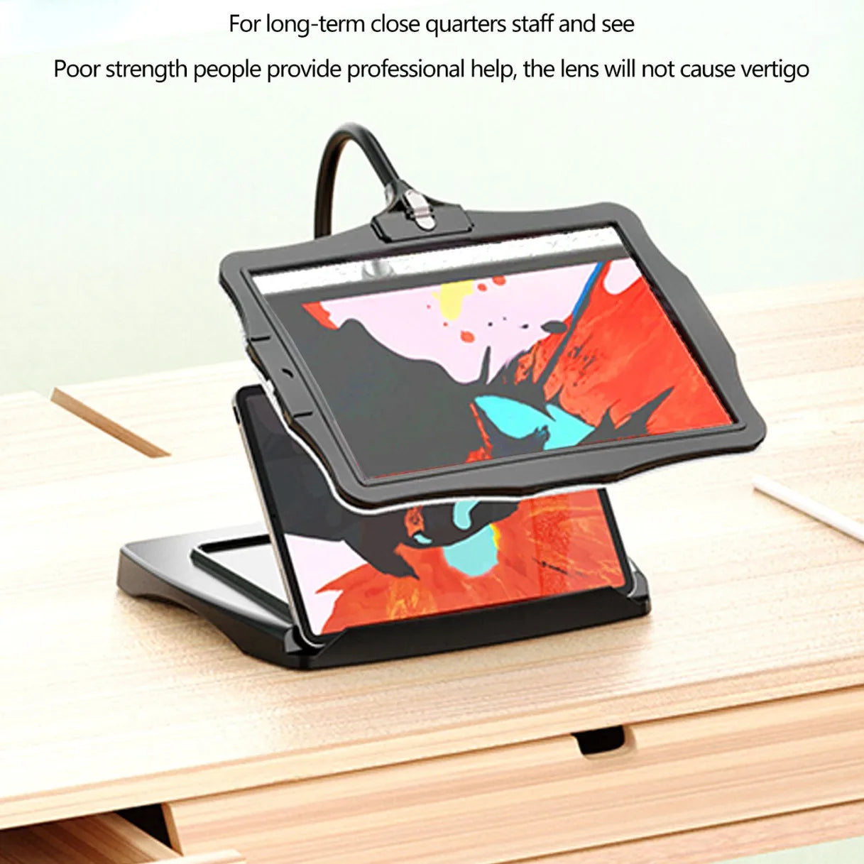 Elderly Reading Magnifying Glass with Large Mirror Surface, Detachable Rechargeable Vision Aid Peaceful Pleasures Health and Wellness