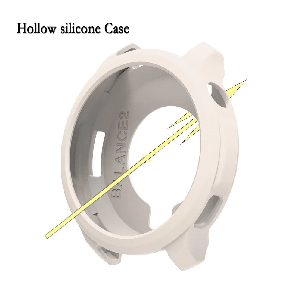 Silicone Protective Case for Amazfit Balance 2 – Hollow Cover Peaceful Pleasures Health and Wellness
