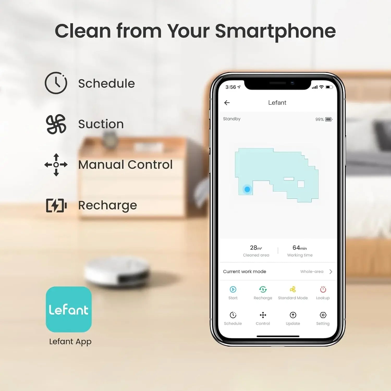 Slim Robot Vacuum, 120 Min Runtime, Strong Suction, Low Noise, Wi-Fi/Alexa Control for Pet Hair & Hard Floors Peaceful Pleasures Health and Wellness