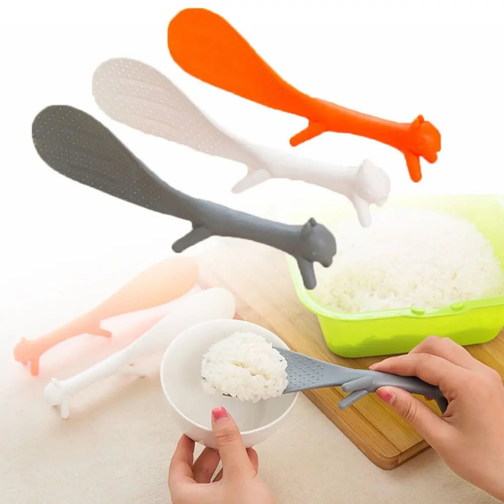 Squirrel Non-Stick Rice Scoop | Cute Self-Standing Meal Spoon