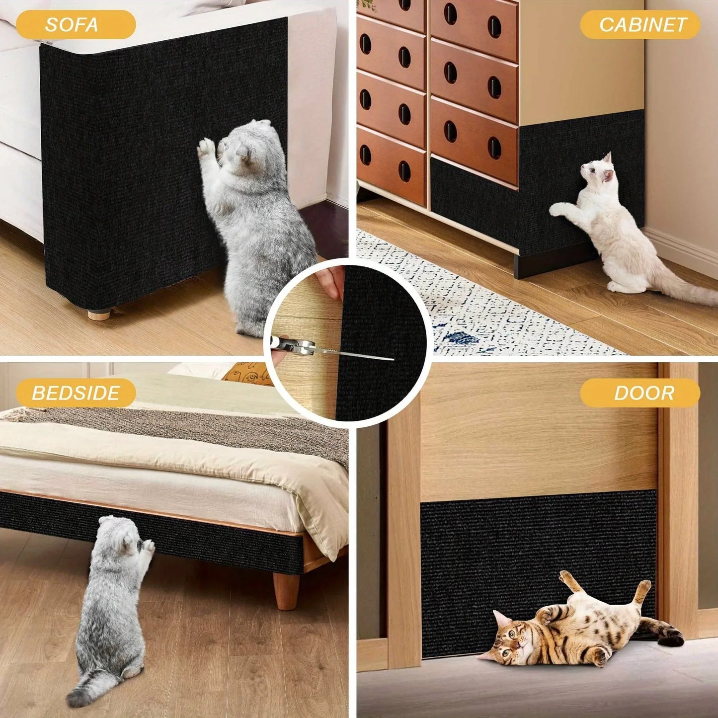 Self-Adhesive Cat Scratch Protector Pad 40cm×1m | 6 Colors