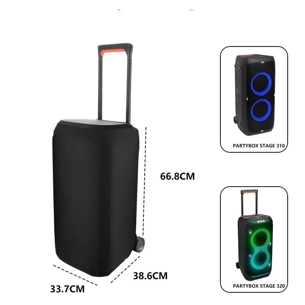 Black Dust Cover For JBL Partybox 310 / 320 Bluetooth Audio Dust Cover Outdoor Speaker Protective Cover Peaceful Pleasures Health and Wellness