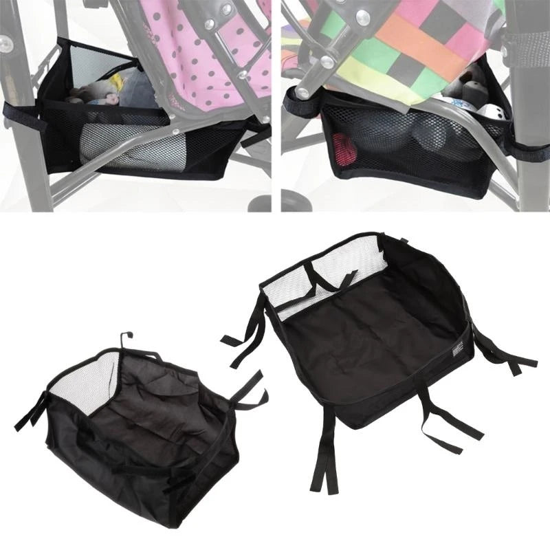 Baby Stroller Hanging Basket – Large & Small Storage Bag