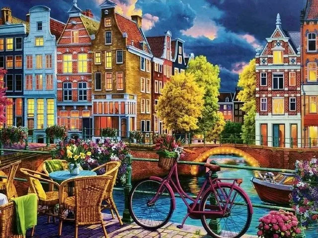 Diamond Painting Street Landscape Kit | Mosaic Art for Adults & Kids