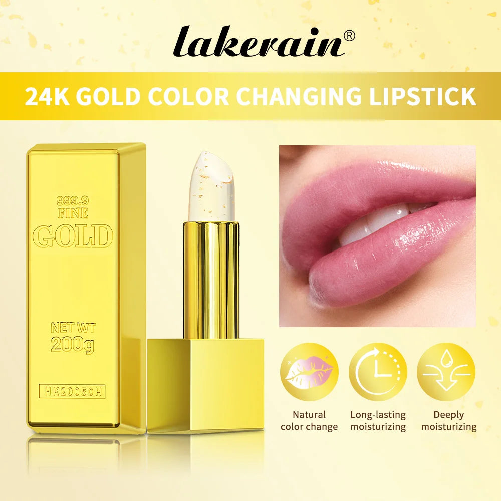 Lakerain Color Changing Lipstick Long Lasting Moisturizing Nourishing Lips Plumper Waterproof Makeup Lip Care Cosmetics Peaceful Pleasures Health and Wellness