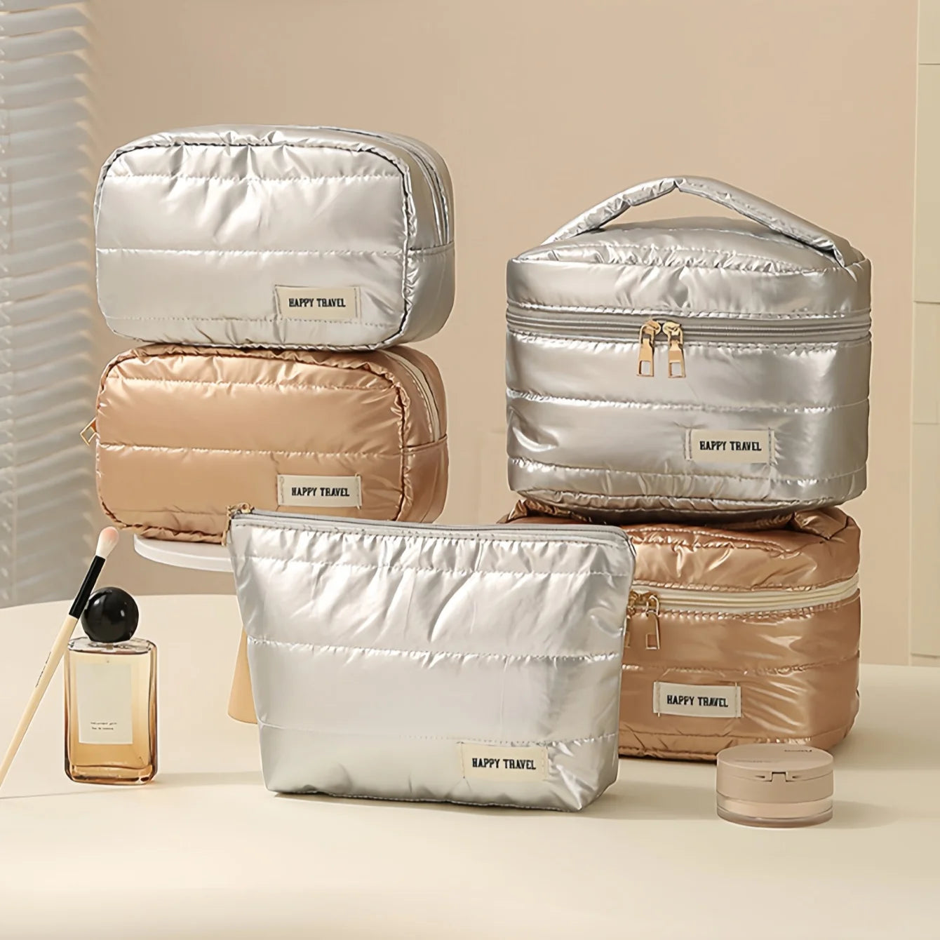 Large Travel Makeup Bag – Waterproof Cosmetic Organizer