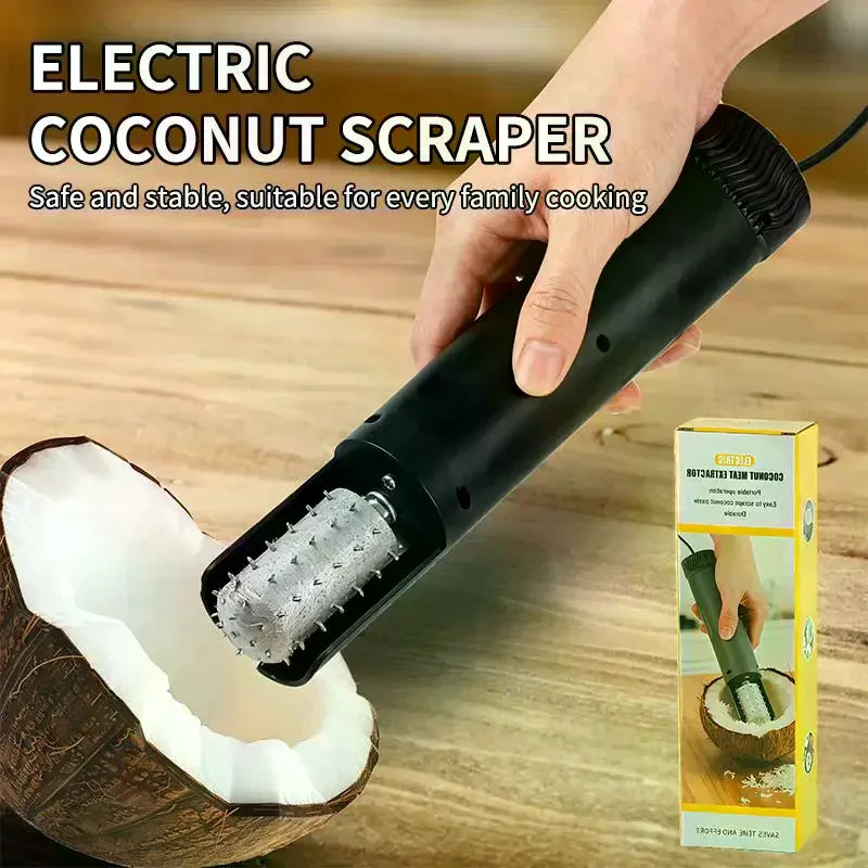Electric Coconut Meat Scraper Tool – Splash-Proof & Fast