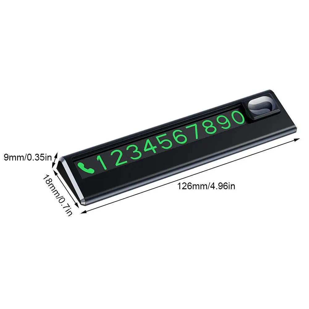 Universal Car Temporary Parking Card Automobile Digital Luminous Phone Number Plate Car Temporary Parking Sign Car Accessories Peaceful Pleasures Health and Wellness