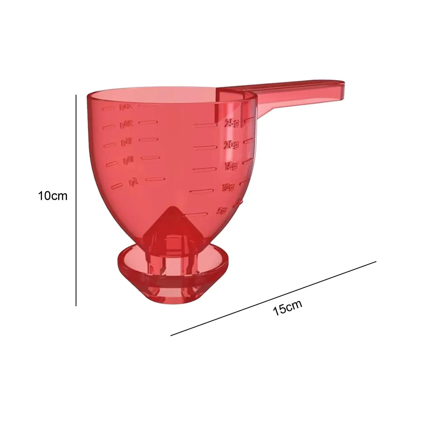 Convenient Measuring Scoop Kitchen Tool Measuring Scoop New portable leak proof measuring spoon with anti overflow function Peaceful Pleasures Health and Wellness red