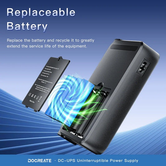 36W DC1036L UPS Uninterruptible Power Supply 5V-24V Output 18650 Replaceable Battery for Router NAS Modem & Network Equipment Peaceful Pleasures Health and Wellness