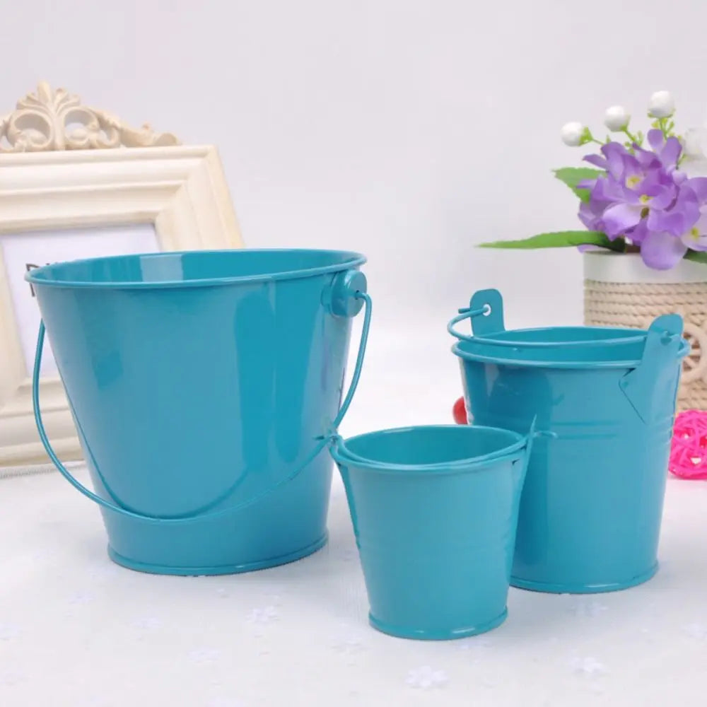 Vintage Tinplate Hook Flower Pot | Mini Pastoral Garden Planter