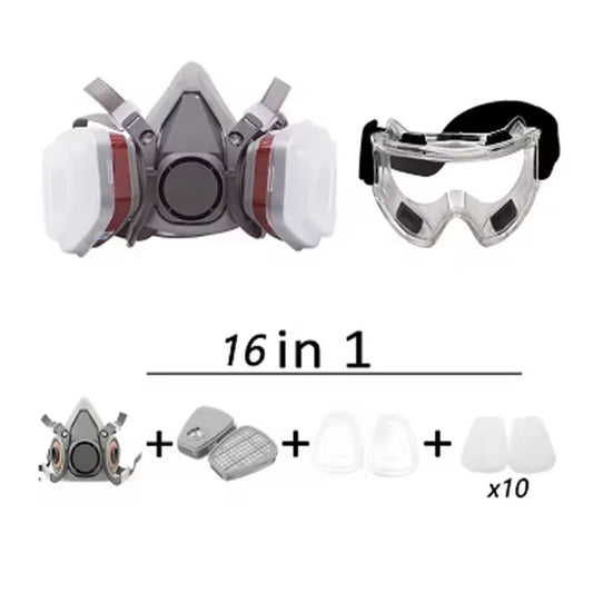 6200 Half Face Respirator – Organic Vapor & Dust Gas Mask Half Face Respirator Peaceful Pleasures Health and Wellness Option-16in1