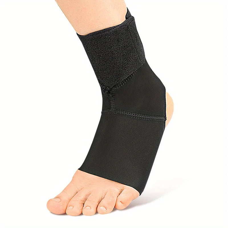 1pc Compression Ankle Support Sleeve Adjustable Elastic Ankle Brace for Basketball Running Fitness Anti-Sprain Peaceful Pleasures Health and Wellness Left