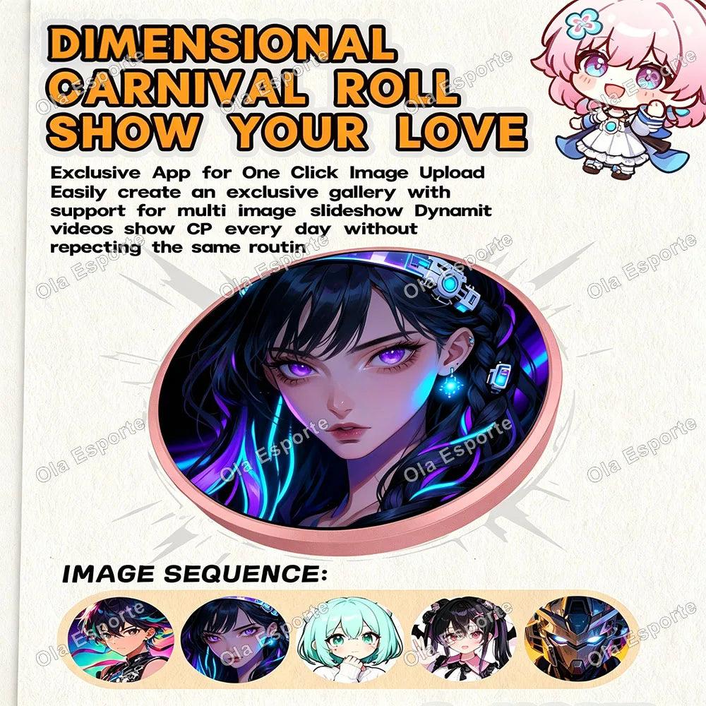Smart LED E-Badge 1.85" Touch Screen | Anime & K-Pop Fan Pin