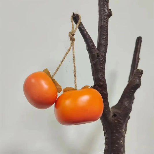 Mini Artificial Foam Persimmon – Realistic Fake Fruit Decor Decorative Faux Fruit Oasis Select