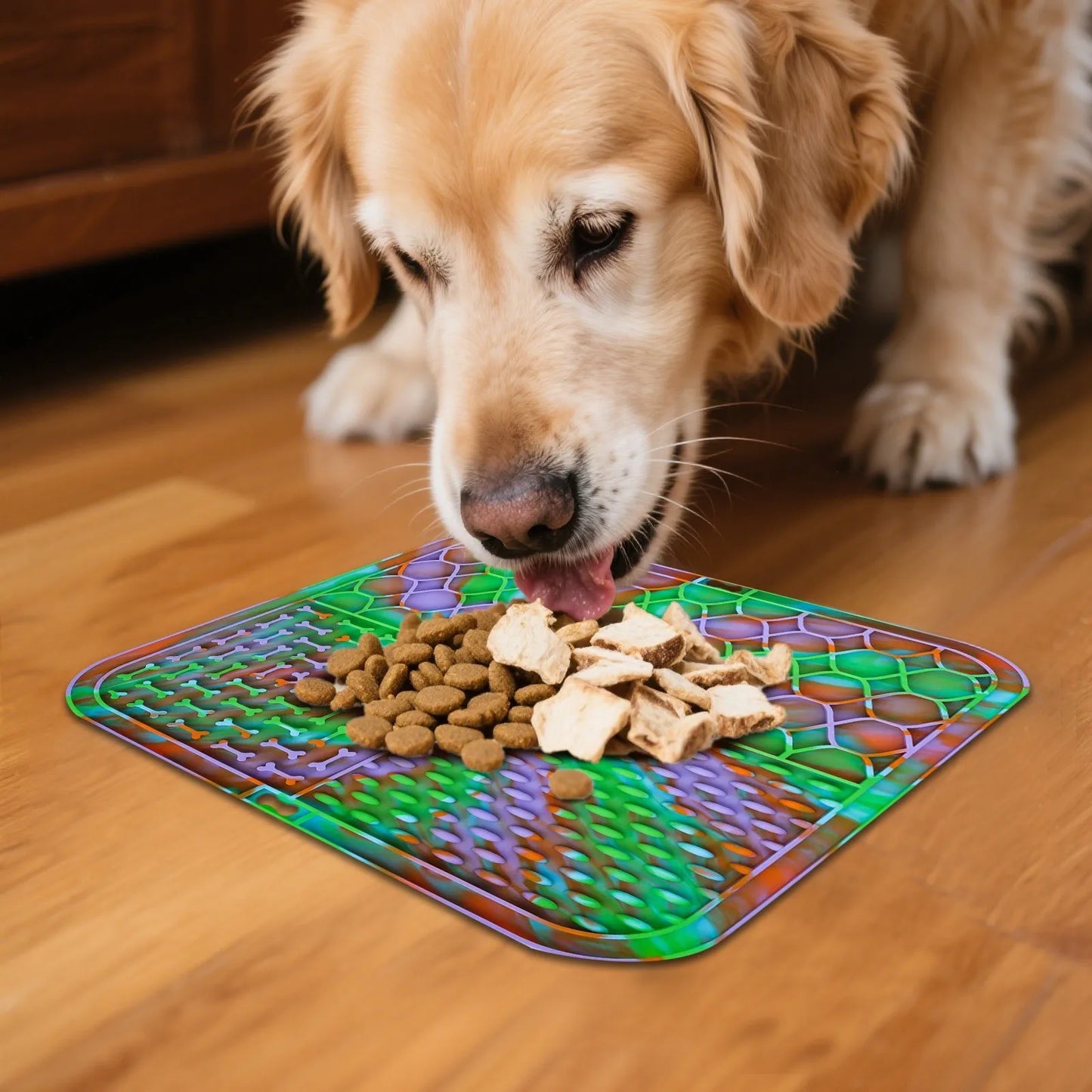 Silicone Dog Lick Mat – Slow Feeder & Bath Anxiety Relief