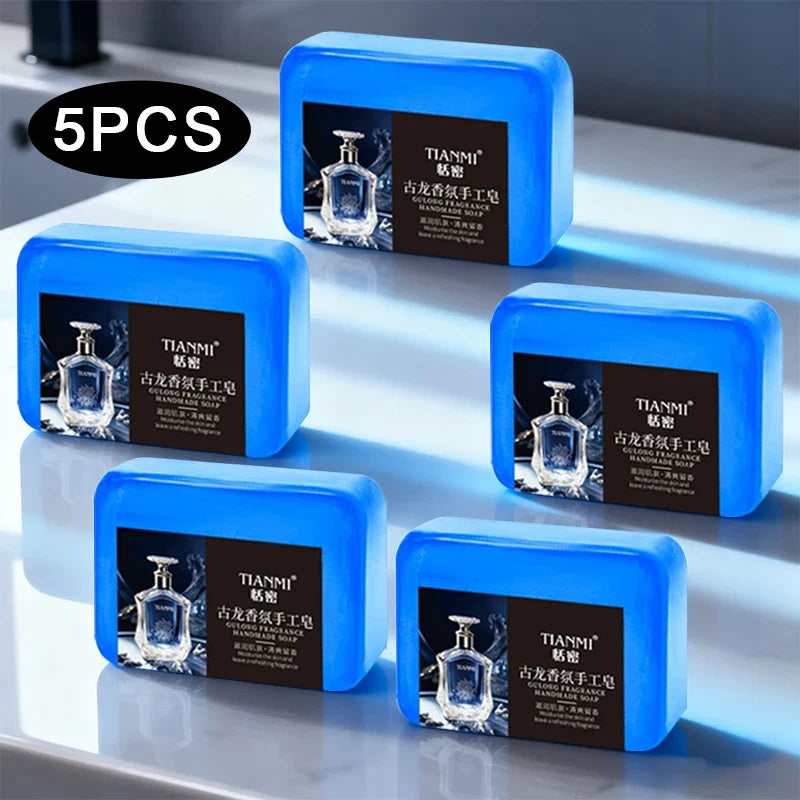Men's 3-in-1 Handmade Soap Bar Set of 5 – Face, Hair & Body