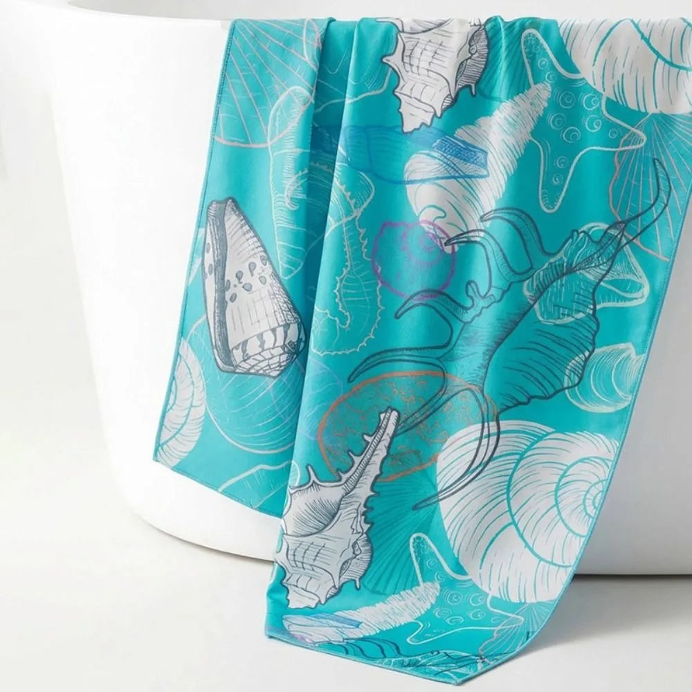 Sea Theme Microfiber Beach Towel – Quick-Dry & Absorbent