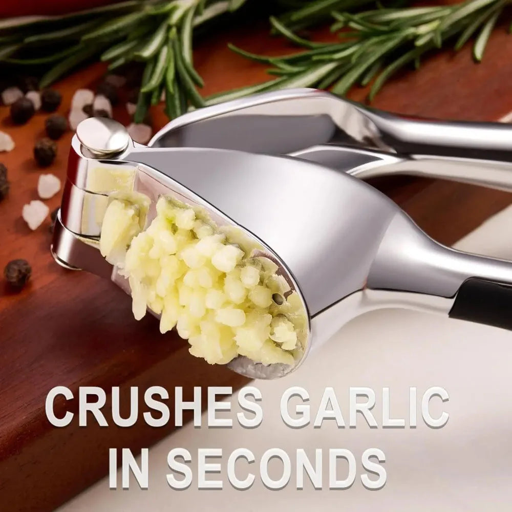 Stainless Steel Garlic Press Mincer – Detachable, Easy Clean
